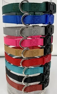 9 Dog Collar, Bulk Rescue Shelter Breeder, Set of 9 Colors Adjustable, XS S M L - Picture 1 of 12