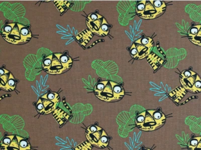 Jersey 100x150 cm, Tiger, Stoff, Digitaldruck, weich, Kinderstoff, elastisch - Bild 1 von 3