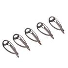 5pc Stainless Steel Frame Ceramic Eye Rings Tip Top Guides Fishing Rod Parts