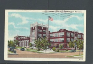1948 cartolina Casper WY Natrona County liceo costruita nel 1925 - Foto 1 di 1