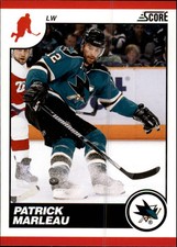 2010-11 Score Sharks Hockey Card #398 Patrick Marleau