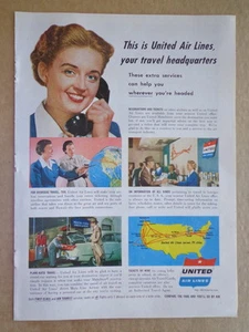 Anuncio anuncio United Air Lines 1953 - Imagen 1 de 1