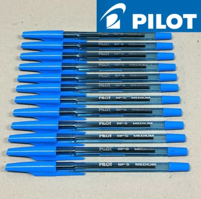 12 x PILOT Capped Ballpoint Pen Blue 1.0mm Medium BP-S - image 1 of 3