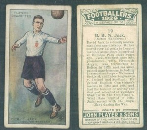 ABSOLUTE R@RIT@' ORIGINAL FOOTBALLERS-BOLTON FIGURE W.1928 D.B.N.JACK*N.19