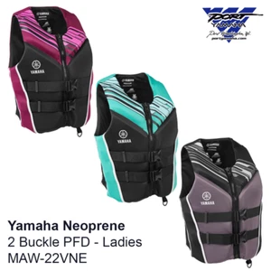 Yamaha Women's Neoprene 2-Buckle Life Jacket PFD Vest Multiple Colors MAW-22VNE - Picture 1 of 11