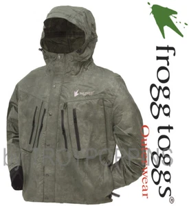 FROGG TOGGS RAIN GEAR-TT6405-05 MENS TEKK TOAD STONE JACKET FLY FISHING NEOPRENE - Picture 1 of 6