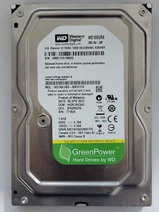 WD10EURX-63FH1Y0, DCM: HGRCHV2AG, APR 2012, Western Digital 1Tb 3.5" Sata HDD - Imagen 1 de 2
