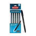 Reynolds AEROSLIM BLACK Ball Pen With Comfortable Grip - (5 Count - Pack Of 1)