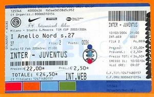 C2072- Vecchio BIGLIETTO PARTITA CALCIO- 2003-04 INTER VS JUVENTUS - Picture 1 of 1
