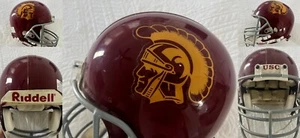 Vintage GAME USED PAC 10 player worn Riddell Football Helmet USC TROJANS beauty - Picture 1 of 10