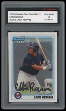 EDDIE ROSARIO 2010 BOWMAN DRAFT PROSPECTS 1ST GRADED 10 ROOKIE CARD BRAVES/TWINS