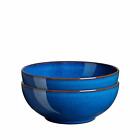 Denby 1048827 Imperial Blue 2 Piece Coupe Cereal Bowl Set - Uk Made