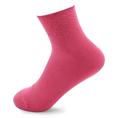 5 Pairs Women's Spring Chunky Solid Color Cotton Warm Medium Women's socks - Изображение 1 из 4