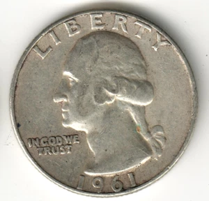 USA - 1961P - Washington ¼ $ - Silver Eagle - no mint mark - #15899RG - Picture 1 of 2