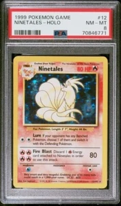 NINETALES - HOLO - #12 - 1999 POKEMON BASE SET - PSA 8 - Imagen 1 de 2