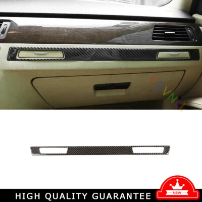 Cubierta de tira de copiloto de tablero para BMW M3 E90 2008-2013 vinilo fibra de carbono Foto 1 de 4