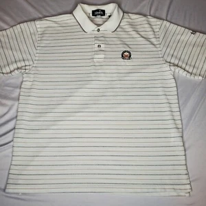 Vintage Ashworth Longaberger Golf Club Henley Shirt Mens Med White USA - Picture 1 of 21