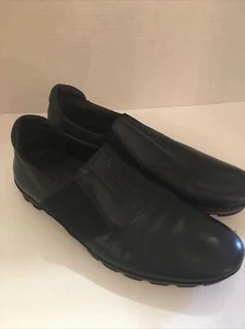 DONALD J. PLINER Mens Size 10 M Black Leather Slip On Driving Penny Loafers - Picture 1 of 10