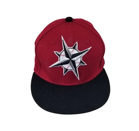 Seattle Mariners Hat Adult Red Snapback Throwback Turn Ahead the Clock Night Cover