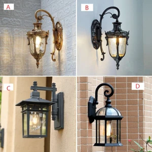 Outdoor Wall Light Garden Black Wall Sconce Garden Wall Lamp Home Wall Lighting - Picture 1 of 16