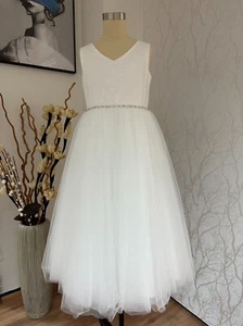 HBH Brautmode I Kommunionkleid aus Tüll Taufkleid Festkleid Blumenmädchen - Bild 1 von 3