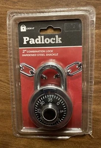 Vintage NOS Lock-it Zahlen-Vorhängeschloss gehärteter Stahl B2 - Bild 1 von 9