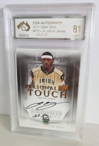 2011-12 Upper Deck Exquisite Personal Touch LeBron James Signed Auto 09/30