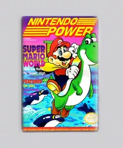 SUPER MARIO WORLD / NINTENDO POWER - 2"x3" FRIDGE MAGNET magazine game retro nes - Picture 1 of 3
