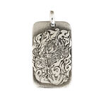 Engraved Nirvana in Fire Prajna Pendant 925 Sterling Silver Punk Jewelry 9X055D