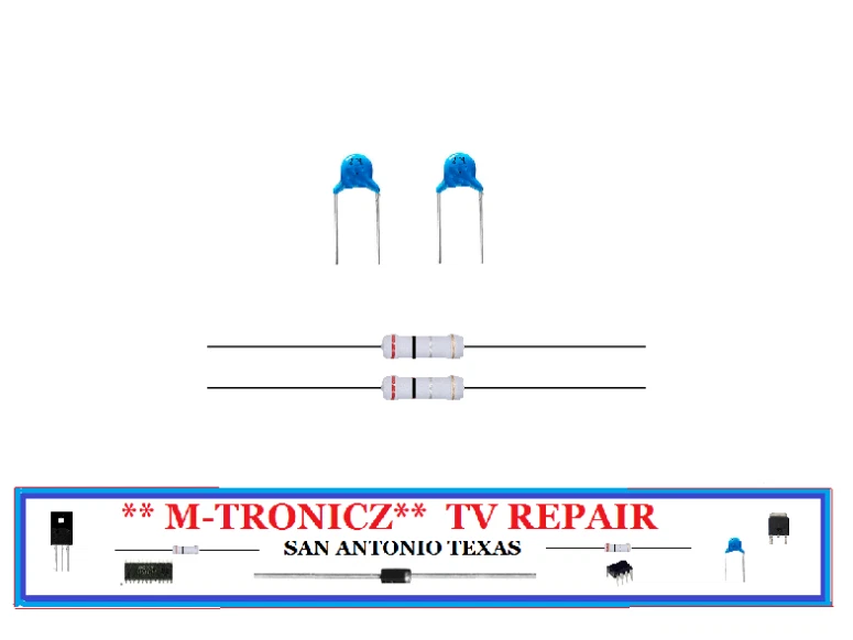 VIZIO  715T8388-P02-000-002S CAPACITOR C9100 2KV UPGRADE PLUS RESISTOR  R9111 - Image 1 of 1