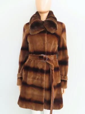 J. Mendel Brown Sheared Mink/Chinchilla Collar Coat US 2/4 - Image 1 of 4