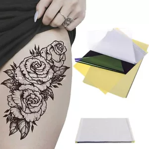 100pcs Tattoo Transfer Paper Stencil Carbon Thermal Tracing Hectograph Supplies - Picture 1 of 23