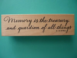 Memory is the Treasury and Guardian of All Things Cicero Quote WORDSWORTH Stamp - Picture 1 of 2