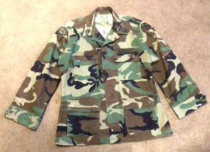 Military BDU Shirt MEDIUM REGULAR Camouflage Used Woodland #680 - Picture 1 of 5
