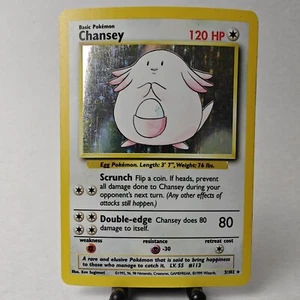 Pokemon Base Set Unlimited Chansey 3/102 Holo Rare NM - Picture 1 of 10
