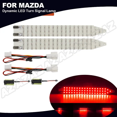 2PCS Dynamic Sequential LED Red Side Turn Signal Lamps For 16-22 Mazda MX-5 ND - Image 1 of 4