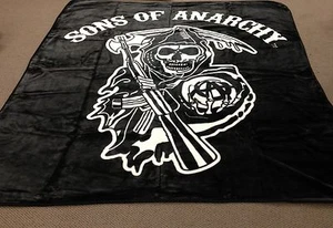 Neu lizenzierte Queen-Size-Plüschdecke Sons Of Anarchy SOA Sam Crow Nerz (schwer) - Bild 1 von 1