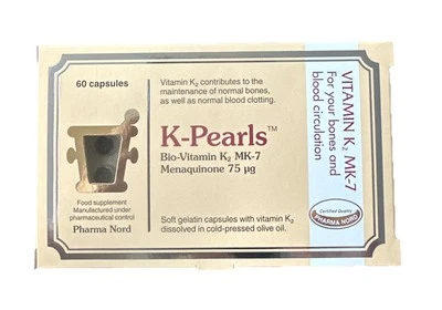 NATURAL CARE 53 K-Pearls Bio vitamin K2 MK7 Menaquinone75mg For Bones & Blood Circulation 60caps