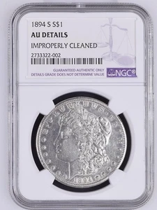 1894-S Morgan Dollar NGC AU-50, Low Mintage Semi-Key Date Coin w/free shipping - Picture 1 of 2