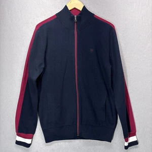 Eden Park Paris Full Zip Sweater Herren Medium Navy Blau Rot Trainingsjacke Baumwolle - Bild 1 von 11
