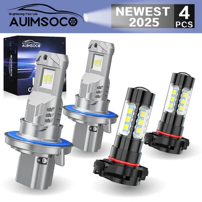 For Dodge Nitro 2010 2011 LED Headlight Conversion Kits Hi/Lo Beam Fog Light - Imagem 1 de 4