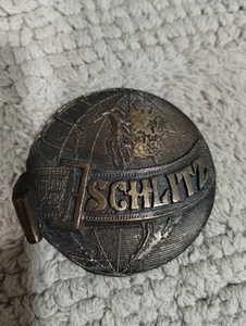 Schlitz Beer Belt Buckle Malt Liquor Vintage Globe Bergamot Brass Works - Picture 1 of 4