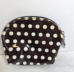 HENRI BENDEL BRAUN GEPUNKTET MAKE-UP TASCHE 5,5X5X1,5 - Bild 1 von 3