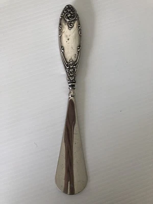 Antique Victorian Birmingham Silver Shoe Horn Markings English Make HBRS - image 1 of 4