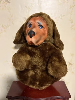 Vintage Rubber Face Plush Mastin Blue Puppy Dog - Image 1 of 4