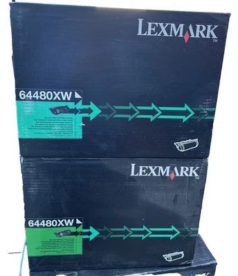 2 Pk - Lexmark 64480XW Black Extra High Yield Toner Cartridge Lexmark T644 - New - Image 1 of 4
