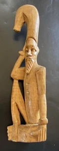 Antica statua in legno intagliato - Africa - scolpita - Foto 1 di 7