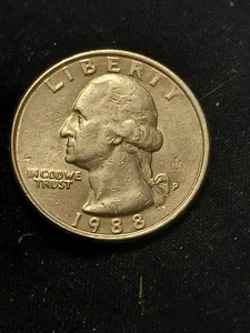 1988 p proof like error quarter coin with broad strike - Picture 1 of 9