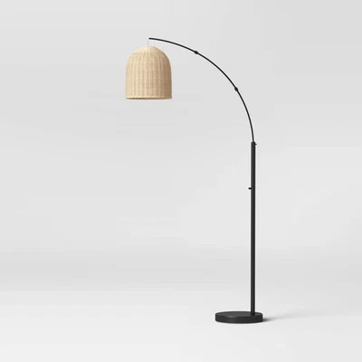 Addison Rattan Floor Lamp Natural - Threshold - Image 1 of 4