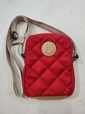 TOMMY HILFIGER Mini Reporter Crossbody Bag Red Quilted  - Image 1 of 4